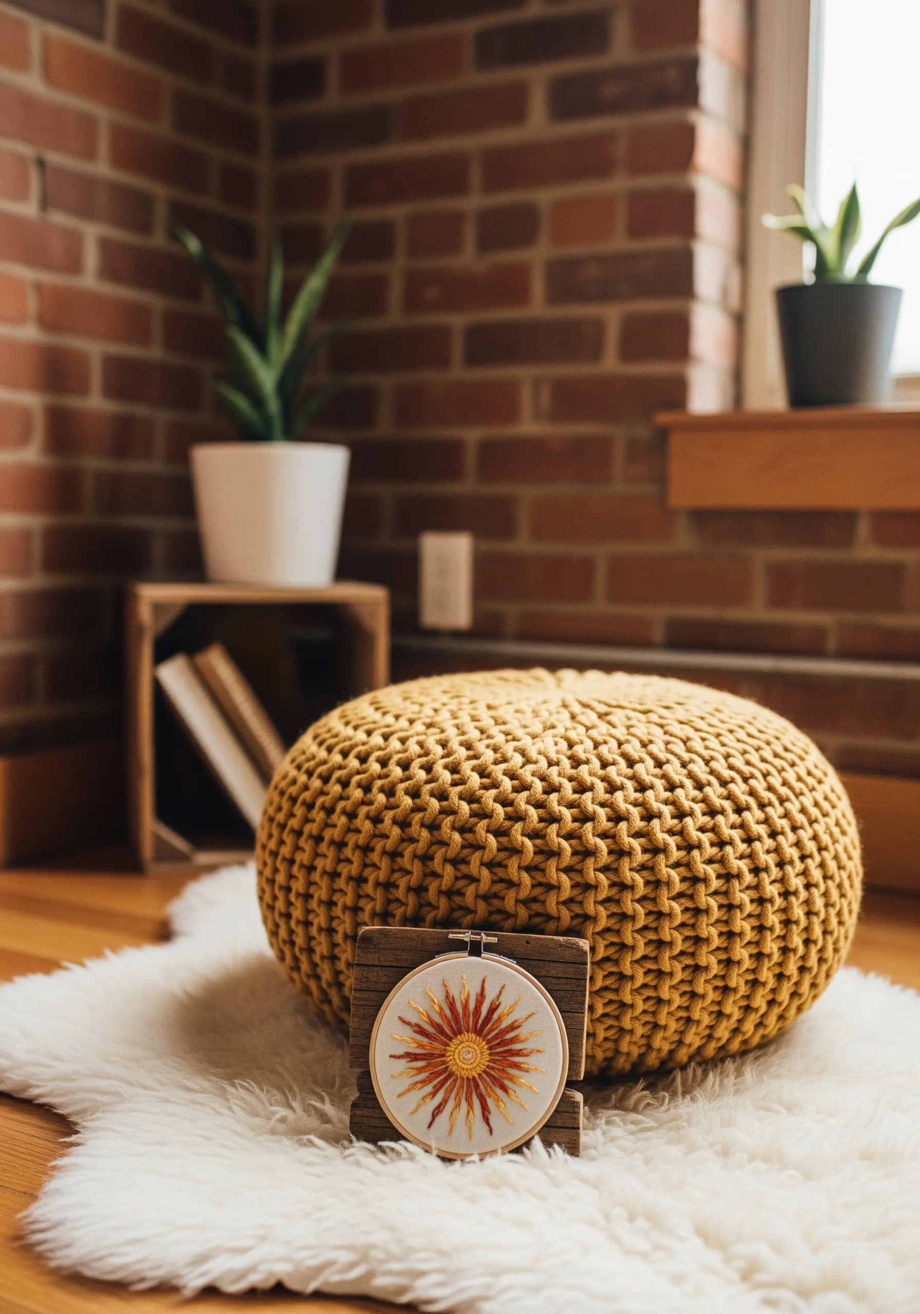 A sun-inspired mandala with a red, orange, and yellow color gradient.