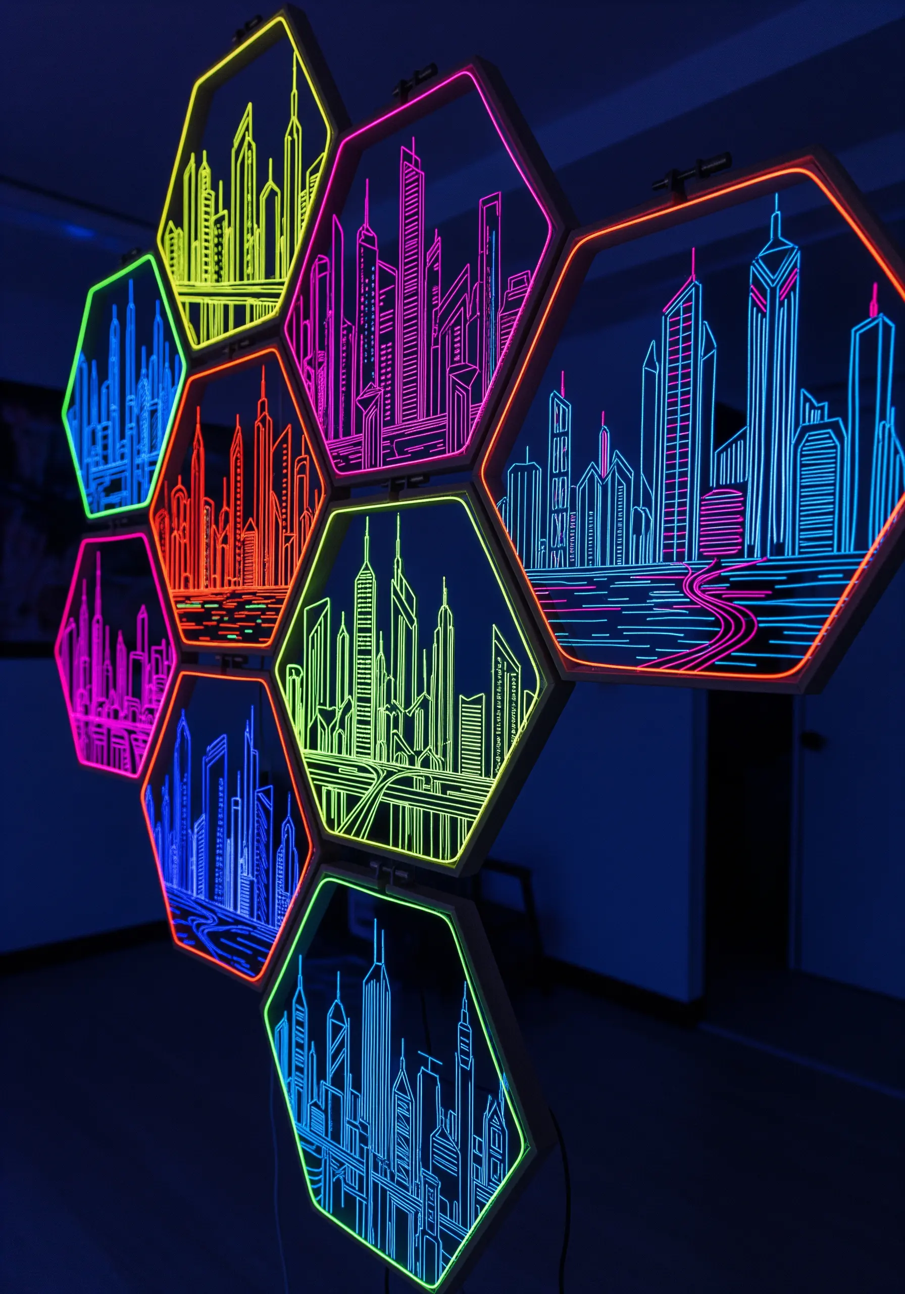 Binary code embroidery with fading green digits