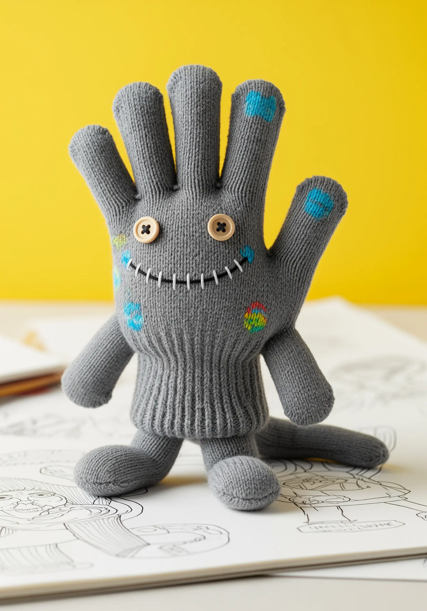 Grey glove turned into a monster toy